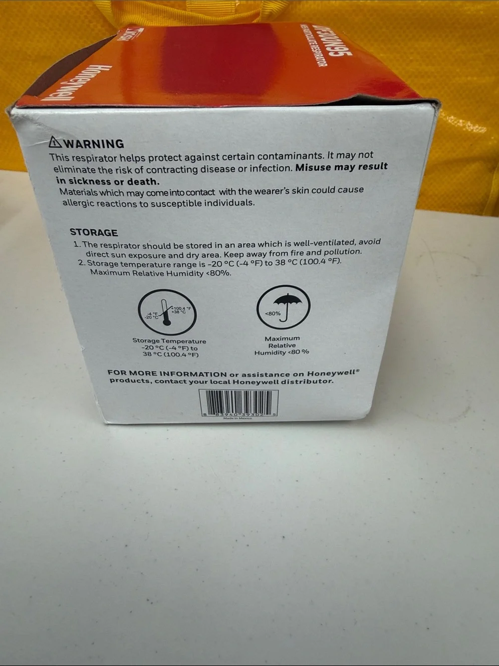Honeywell DF300N95 N95 Particulate Respirator disposable face masks - White